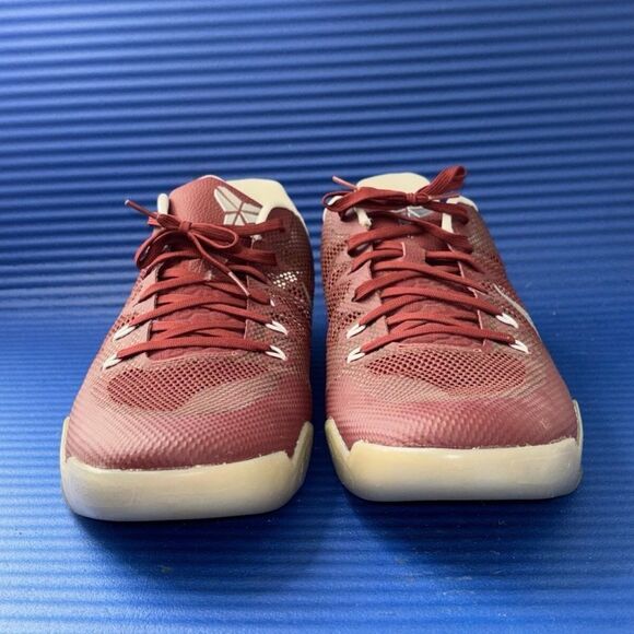 Size 18- Men’s Nike Kobe 11 XI TB Team Red Silver Sneakers Shoes 856485-662 - Picture 3 of 8